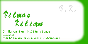 vilmos kilian business card